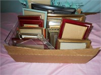 Box Lot of Picture Frames Multiple Sizes