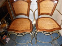 2 Bar Stools with Heavy Metal Frames