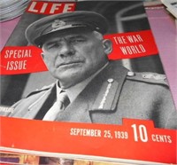 15 LIFE Magazines 1943-1950 Plus Old News Papers