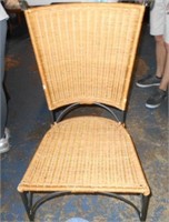 1 Metal and Rattan Chair