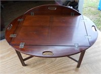 Wood Coffee Table with Folding Sides