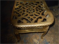 Brass Plant Stand Stool Some Dents and Discolor