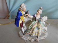 Porcelain Figure of Lady and Gentleman
