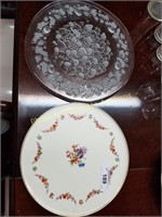 2-Cakeplates Glass & Erphila Germany China