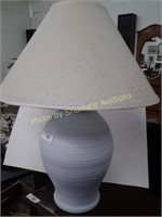 Pair of round light blue lamps