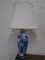 Blue & White Peacock design Lamp