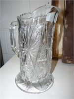 cut glass Saw Tooth Pitcher