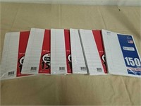 Six packs of unopened college-ruled notebook