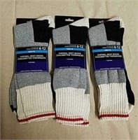 Three new pairs of men's thermal boot socks sizes