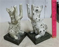 Pair of heavy Cat bookends