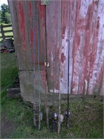 Fishing Poles, Tackle Box, Net