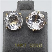 Valued $1600 14K  Morganite(3ct) Earrings