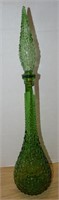 Green Bumpy Bottle and Stopper