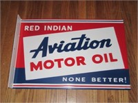 Red Indian Aviation Motor Oil Sign