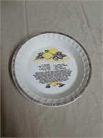 Lemon meringue pie ceramic plate