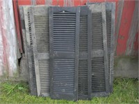 Seven (7) Black Plastic Shutters