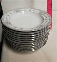 Group of Mikasa Fine China shallow bowls
