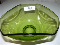 Green glass Salad Bowl