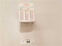 1955RR UNOPENED Season APBA Card Set-25 Cards per