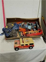 Tonka fire rescue truck with Hot Wheels race set