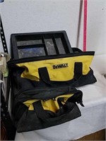 Large DeWalt tool bag with organizer tray and