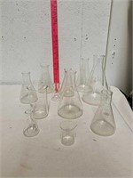 Group of glass beakers