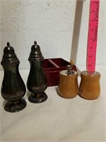Wood Salt shaker and pepper grinder with Oneida
