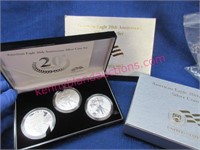 2006 silver eagle 3-pc set (proof-reverse proof)