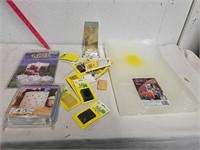Large brick of wax with candle making supplies