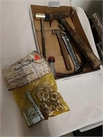 Box of tools, Hammer, copper, Hammerhead,