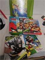 Group of coloring books