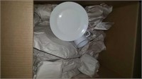 Box of mugs & large & small plates