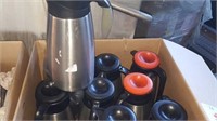 Box of 9 coffee pitchers stainless steel