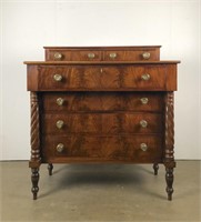 Federal Style Burl Wood Dresser