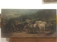 19 x 36 Original Painting Dated 1918