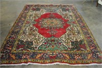 Persian Tabriz Hand Knotted Rug 6.11 x 8.9