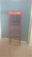 Metal Telephone Display Rack Needs Shelves 12" X