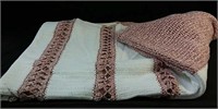 Hand Crocheted blanket 76x80"
