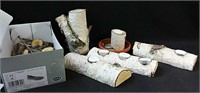 Birch Branch candles and branch buttons & toggles