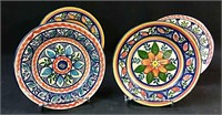 4 Hand Painted plates from Portugal 7"