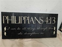 Canvas Philippians sign 22 x 10