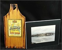 Screech wooden plaque with picture
