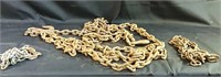 Heavy tow chain with hooks & others  approx 22