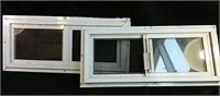Two slider windows with screens 24" x 10"