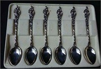 Antique sterling silver Norwegian spoon set