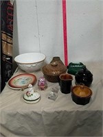 Group of collectible dishes and more