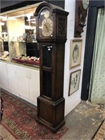 ANTIQUE OVAL GRANDFATHER CLOCK