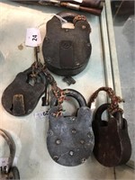 4 X REPRODUCTION PADLOCKS