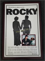 Rock Movie Poster W/ Signed Stallone Photo Framed