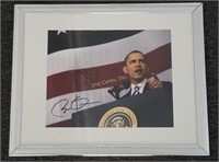 Autographed Barack Obama Photo Framed
